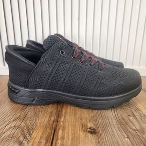 Zeba Ember Womens Size 10 Black Knit Hands Free Slip On Walking Sneakers Shoes